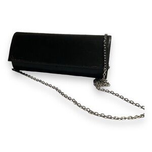 LULU TOWNSEND Black Box Hard Shell Handbag Purse Clutch Crossbody Evening Bag